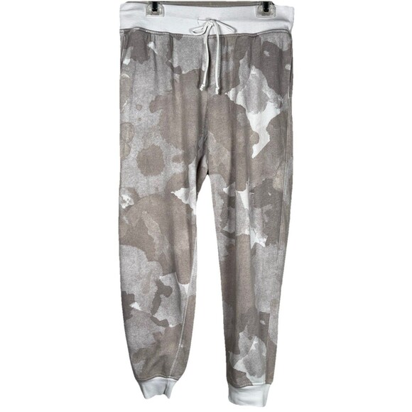 Alternative Women’s Sz L Cozy Jogger Pants Gray White Camo Drawstring - Picture 1 of 12